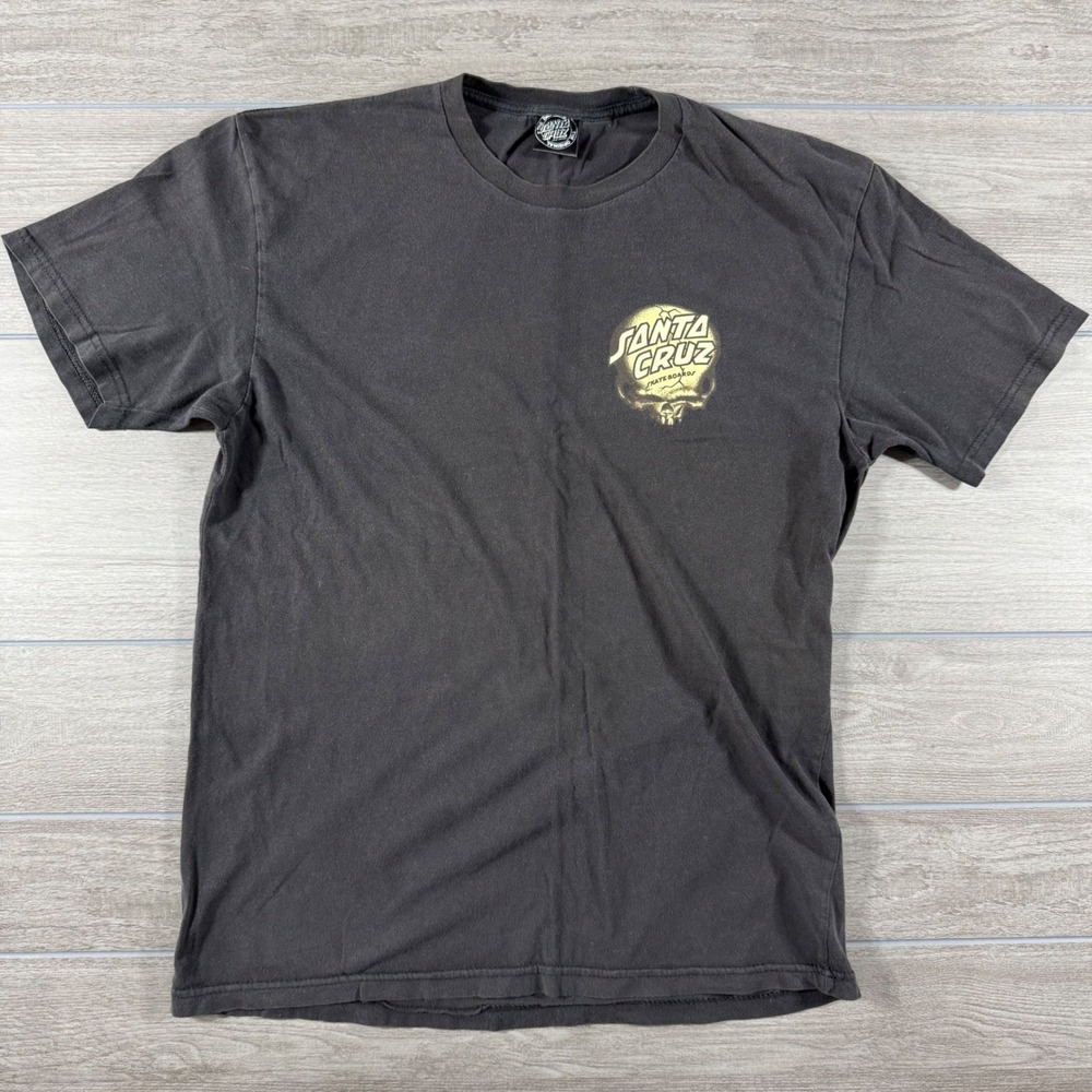 Santa Cruz Corey OBrien Reaper Graphic T-Shirt Mens Faded Black Skate Tee